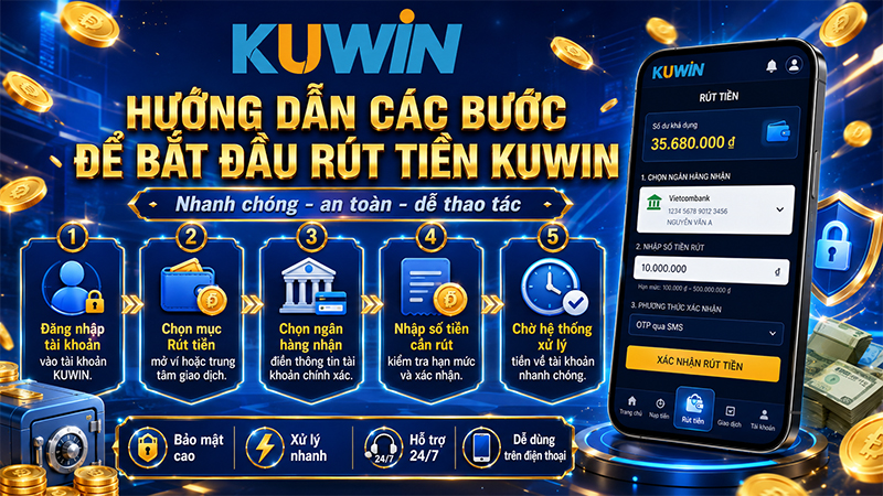 Các bước rút tiền Kuwin chi tiết