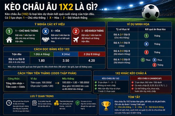 Kèo châu Âu 1X2